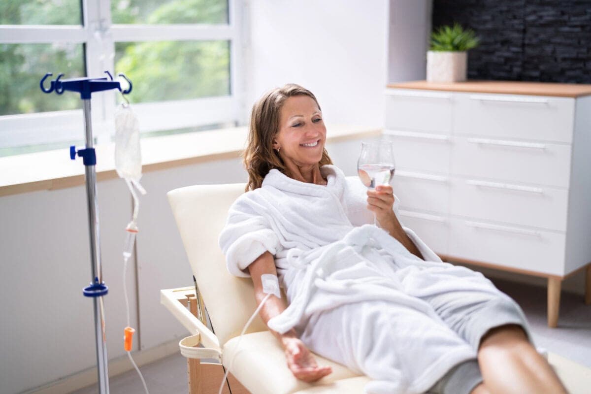Patient receiving treatment